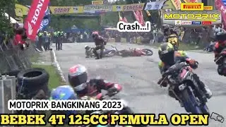 INSIDEN!!! FINAL BEBEK 4TAK 125CC PEMULA OPEN, MOTOPRIX BANGKINANG 2023