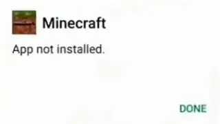App not installed for Minecraft