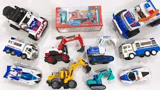 Mencari & merakit mobil polisi hantu, truk excavator beko, mobil pemadam kebakaran, polisi patroli