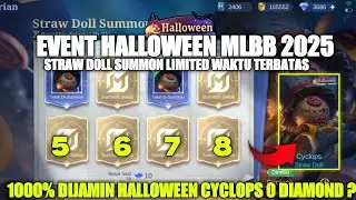 1000% WORTH!! Cara Mendpatkan Skin Cyclops Halloween 0 Diamond | Straw Doll Summon Mobile Legends!