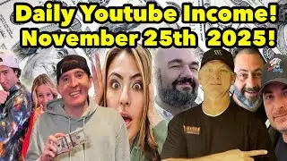 Ежедневный доход от YouTube! 25 ноября 2025 г.! Вегас Мэтт, Lady Luck HQ и другие!