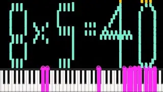 8 Times Table on Piano (0&ndash;35) | Fast Minor Key