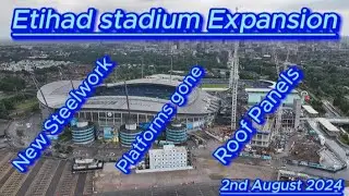 Etihad Stadium Expansion - 2nd August - Manchester City FC - latest drone progress update #bluemoon