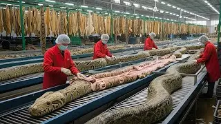Inside the Snake-Leather Factory: From Snake Skin to Luxury Jacket (Full Process)