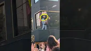 Justin Bieber throw the Drew House Plush to fans in Tokyo, Japan
