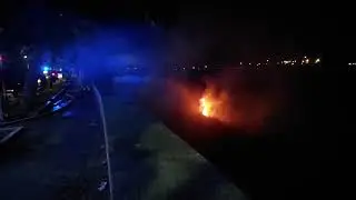 Incendio lungo il fiume Calore