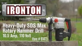 Ironton Heavy-Duty SDS Max Rotary Hammer Drill  10.5 Amp 110 Volt
