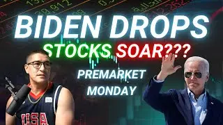 Biden DROPS, Stocks SOAR?? Let&rsquo;s find out!! Premarket Monday with MILLIONAIRE Day Trader Roland Wolf