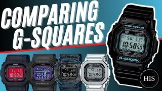 Comparing the G-Shock GW-M5610BA to Other G-Squares⌚&harr;️⌚ Distinct Differences in Displays & Details