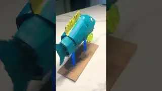 Mindblowing CARDBOARD FISH craft sculpture - made entirely of cardboard 🤩🤩🤩