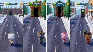 Talking Tom Gold Run: Valkyrie Angela,Cowboy Tom,Cowboy Angela,Pirate Ginger (Android/iOS) Gameplay