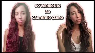 Mudei! Do vermelho ao castanho claro acizentado (sem descolorir)