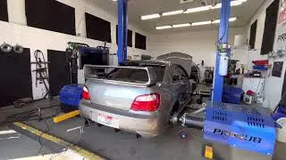 Fully Built Subaru STi FP Green dyno 26psi