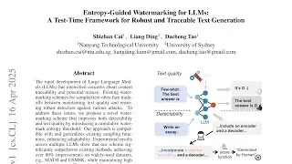 Entropy-Guided Watermarking for LLMs: A Test-Time Framework for Robust   and Traceable Text Generati