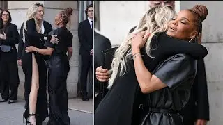 Джанет Джексон и ее племянница Пэрис воссоединились с Sweet Hug на показе Tom Ford на Неделе моды...