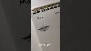 Draw male and female lips #tutorial #lips #art #sketch #drawing #shorts
