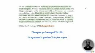 PDE-2 Quick, GCP Professional Data Engineer - Hadoop, HDFS, Dataproc, Cloud Storage