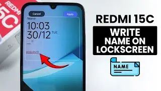 Write Your Name on Lock Screen In Redmi 15C -  Lock Screen Settings