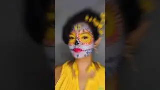 How to do creative makeup/ viral helloween makeup/ skeleton makeup #shorts #shortvideo #fantasylook
