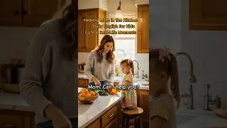 Helping Mom in the Kitchen 👩&zwj;🍳Daily English for Daily English for Kids 🍎#dailyenglish #learnenglish