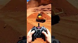 Ultra Realistic RC Dump Truck & Bulldozer in Open Canyon Mining Real Engine Sounds No Music #asmrrc