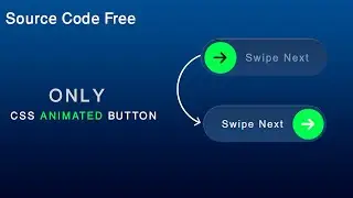 CSS Animated Swipe Button Hover Effects | Using HTML And CSS