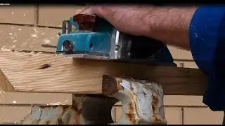 Electric Hand Plane, Planing Timber, Sound Effect with Video