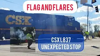 CSX L837 Needs Crossing Flagged and Flared, Busy Intersection, Augusta, Georgia - 10-18-2023