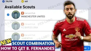 HOW TO GET BRUNO FERNANDES SCOUT COMBINATION PES 2021 MOBILE | BRUNO FERNANDES PES 2021 MOBILE