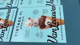 Printing Styrene Posters for Van Leeuwen Ice Cream
