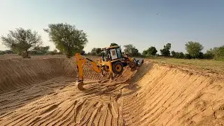 JCB Made a 40x40x10 ft Water Pond #jcb 