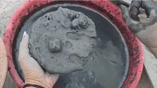 Bombastic compilation of black cement crumbl in 💦#purecement #asmrsounds #clay #satisfying #dusty