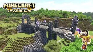 Minecraft Survival | Ambient Building - Bridge Pillars & Terraforming (No Commentary, Lofi) | Ep.628