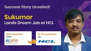 Exclusive Interview with Sukumar sai -  Senior consultant Placed at HCL | 360DigiTMG Success Stories