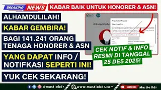 Selamat! Untuk 141.241 Tenaga Honorer & ASN Dapat Notifikasi Ini! Tunjangan & Kesejahteraan Menanti!