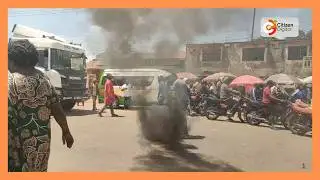 Vihiga residents demonstrate over the assault of their senator Godfrey Osotsi in Kisumu