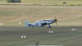 Riskante Landung P 51 Mustang auf der Hahnweide OTT16