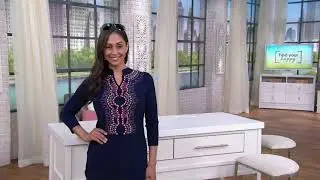 Attitudes by Renee Como Jersey Embroidered Tunic on QVC