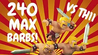 240 Max Barbarian 3 Star Challenge 1 Troop Vs 1 base Multiplayer Raid & Sherbet Towers Funny Attacks