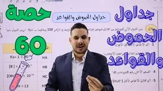 حصة(60)🧪 جداول الحموض والقواعد || كيمياء التوجيهي الصحي 2008 