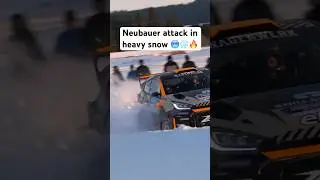 Hermann Neubauer attack in heavy snow at J&auml;nnerrallye #rally #rallye #foryou #fun