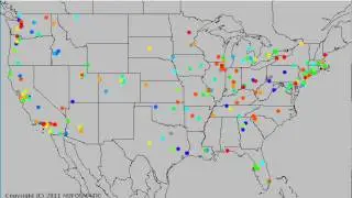 nufosmatic May 2010 12 months of UFO Sightings on NUFORC