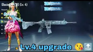 Bgmi M416 Glacier upgrade lv.4 😘🥰🔝👍 | Glacier M416 Upgrade lv.4 ||  Bgmi New update video #bgmi 
