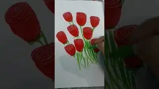 Rose flower #flowers #flowerpainting #shorts #shortvideo #art #artist #viral #indonesia #uae #dubai