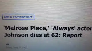 Melrose Place Actor dies/Brad Johnson