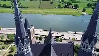 Drone footage church of Cuijk