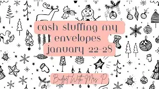 Cash Stuffing $800 | January 22-28 | Sinking Funds Cash Envelopes | Debt Free Journey
