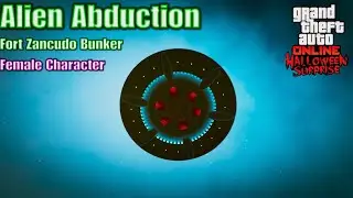 GTA Online - Alien Abduction - Fort Zancudo Bunker | Halloween Surprise 2023 (Female Character)