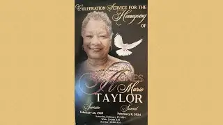 Homegoing Celebration for Agnes Marie Taylor February 17, 2024