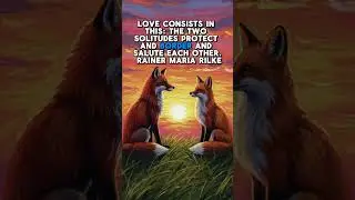 Valentine Quotes & Romantic Story: The Beauty of Two Solitudes 🦊🌅 #shorts #valentinesday